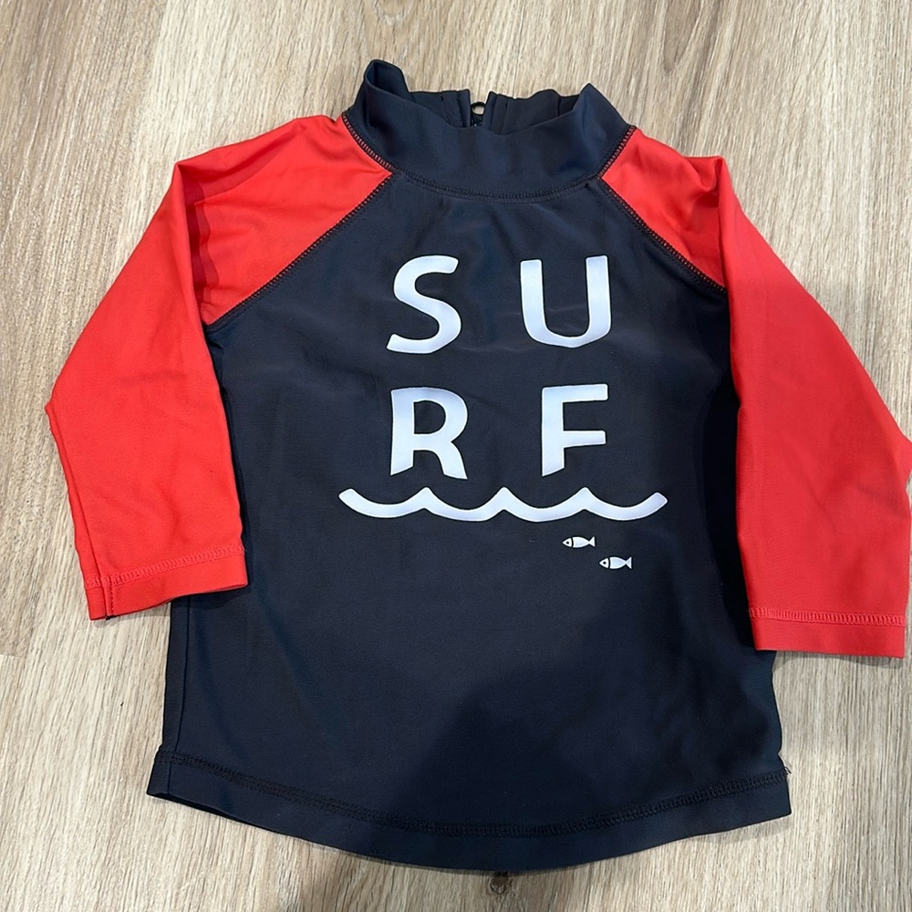 GAP surf rash guard size 12-18 month boy with zip back. Bundle for discount